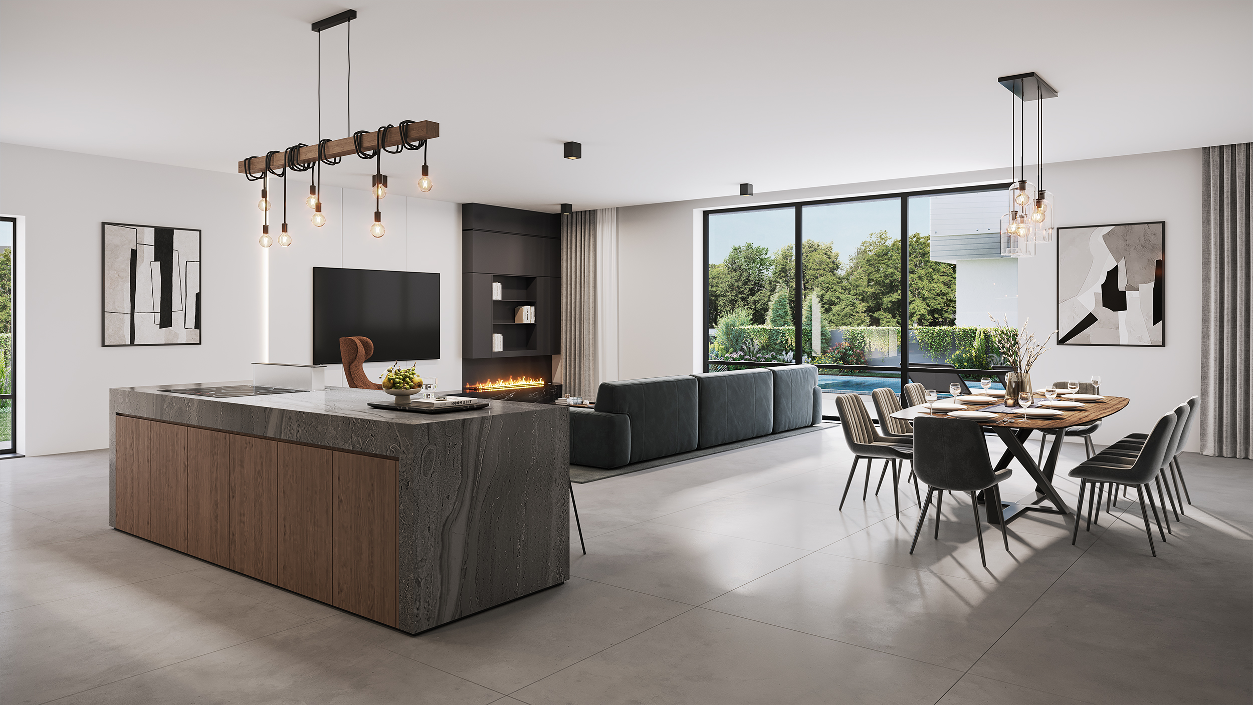 Hod-Hasharon villla_INT_APT6_Living-kit 2